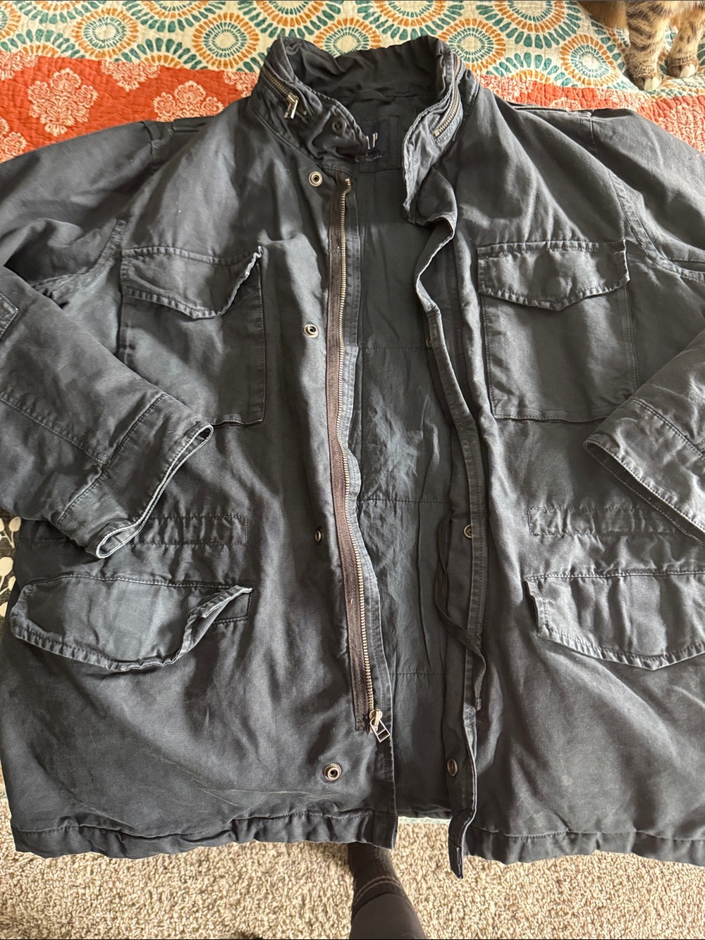 GAP Men's navy Military Field Jacket size L